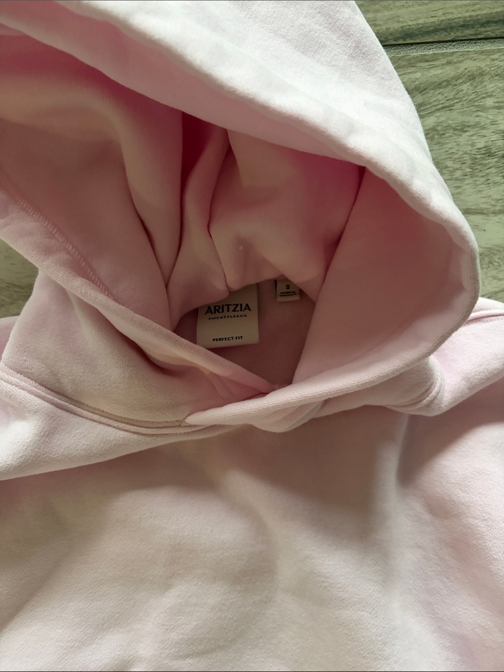 Aritzia Light Pink Hooded Sweatshirt - Picture 2 of 3